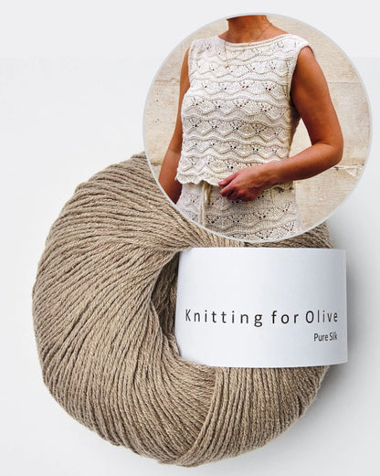 Solène Top | zartes Muster aus Pure Silk von Knitting for Olive