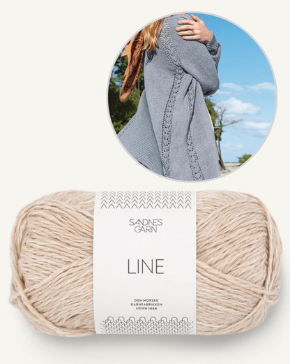 Veste d'été | cardigan long et décontracté en lin de Sandnes Garn