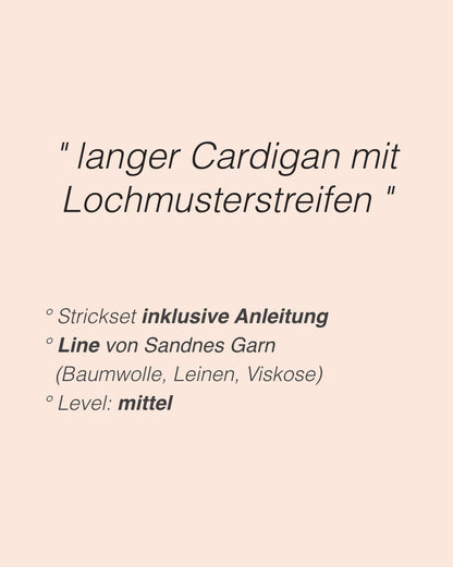 Veste d'été | cardigan long et décontracté en lin de Sandnes Garn