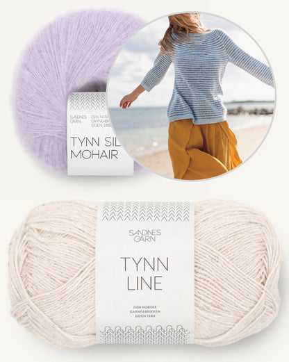 Sommerstreifen Pullover | weiche Streifen aus Tynn Line und Tynn Silk Mohair von Sandnes Garn