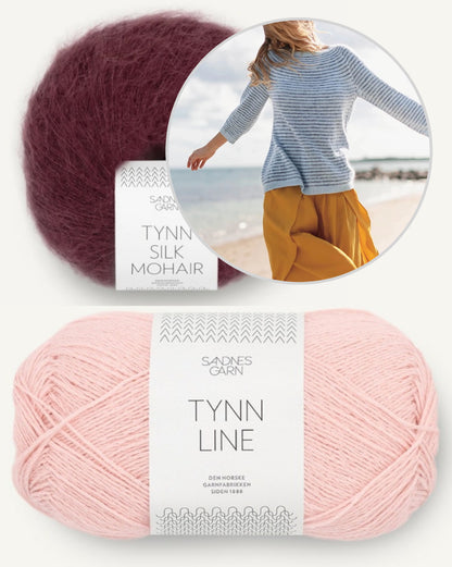 Sommerstreifen Pullover | weiche Streifen aus Tynn Line und Tynn Silk Mohair von Sandnes Garn
