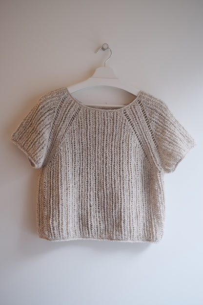 Sablé Top | zarte Bouclé Streifen aus Curly Cotton von Gepard Garn