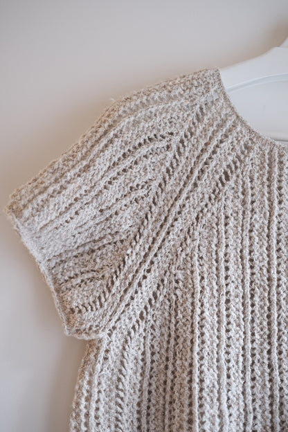 Sablé Top | zarte Bouclé Streifen aus Curly Cotton von Gepard Garn