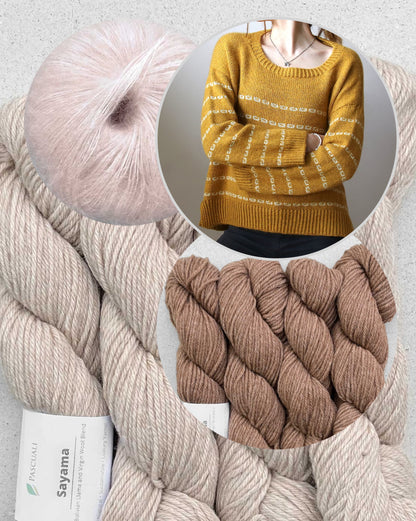 Sticky Sweet Sweater | casual stripes with Sayama and Mohair Bliss by Pascuali