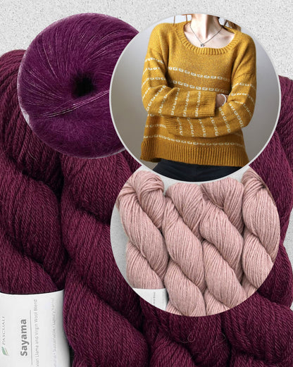 Sticky Sweet Sweater | casual stripes with Sayama and Mohair Bliss by Pascuali