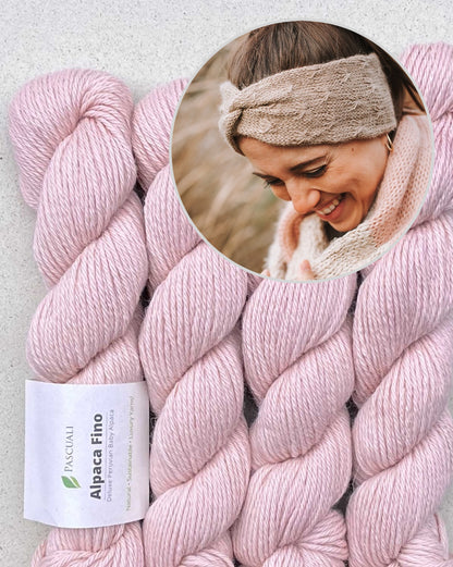 Bandeau fleur de prairie | doux et enchanté en Alpaca Fino de Pascuali 