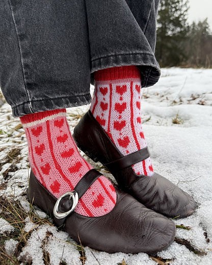 Chaussettes cœur adorables | à tomber sous le charme de 1ère qualité de Mayflower Denmark