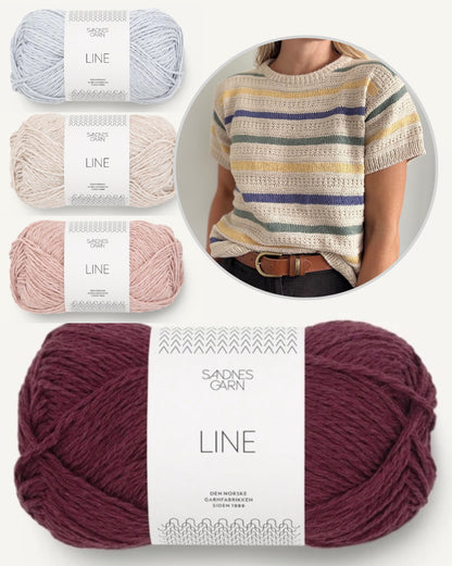 Stornoway Tee | Streifen und Muster aus Line von Sandnes Garn