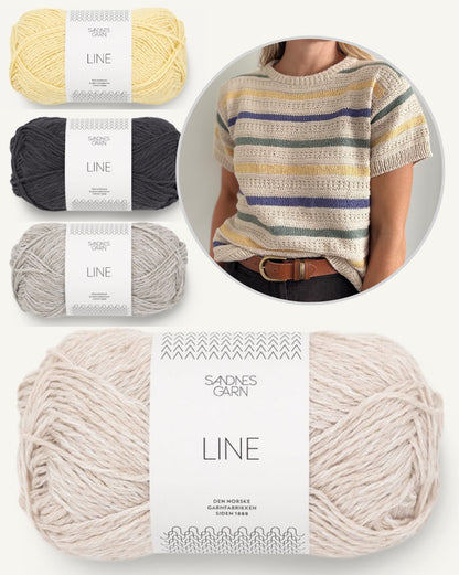 Stornoway Tee | Streifen und Muster aus Line von Sandnes Garn