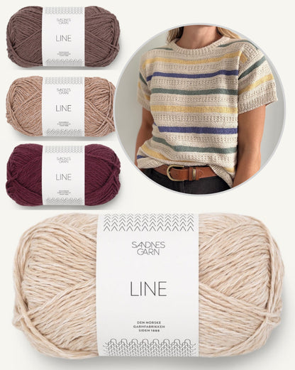 Stornoway Tee | Streifen und Muster aus Line von Sandnes Garn