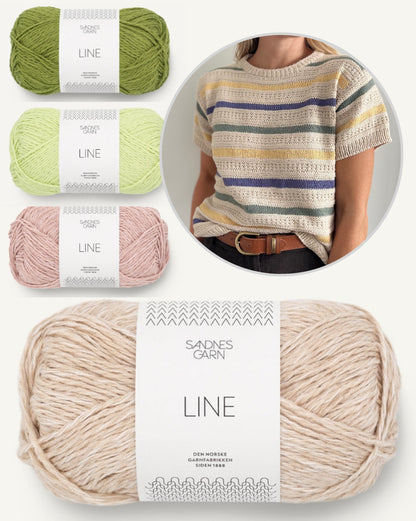 Stornoway Tee | Streifen und Muster aus Line von Sandnes Garn
