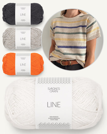 Stornoway Tee | Streifen und Muster aus Line von Sandnes Garn