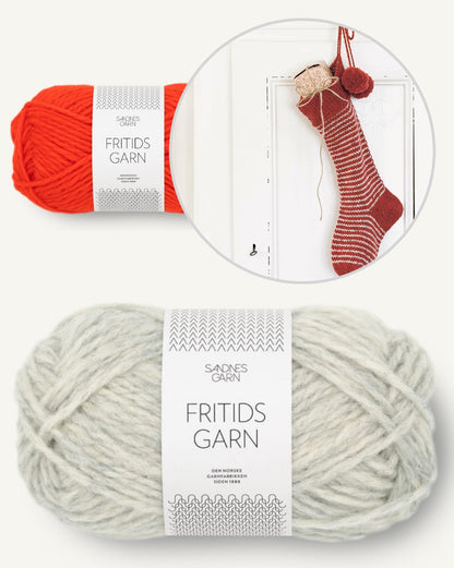 Striped Christmas Sock | charmingly festive made from Fritidsgarn by Sandnes Garn
