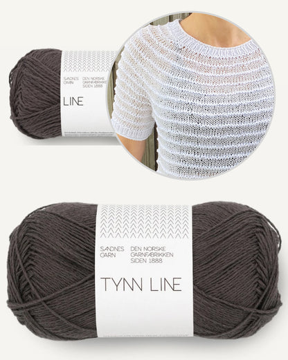 Stribelade Tee | De magnifiques rayures en Tynn Line et Line de Sandnes Garn