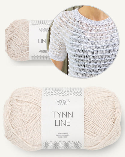 Stribelade Tee | De magnifiques rayures en Tynn Line et Line de Sandnes Garn