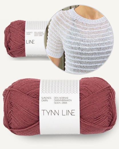 Stribelade Tee | De magnifiques rayures en Tynn Line et Line de Sandnes Garn