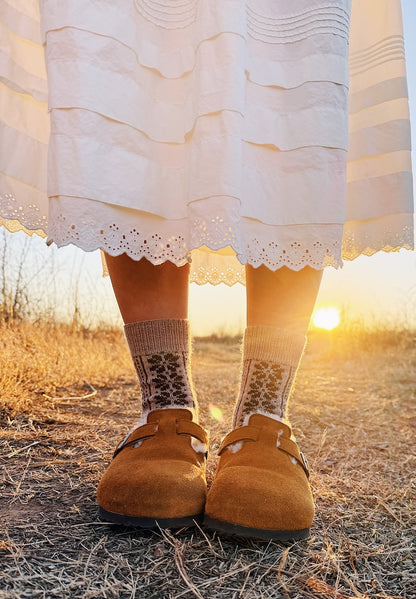 Apricity Socks | Lettre d'amour à l'hiver en 1 Class Cashmere de Mayflower Denmark