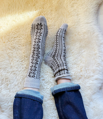 Apricity Socks | Lettre d'amour à l'hiver en 1 Class Cashmere de Mayflower Denmark
