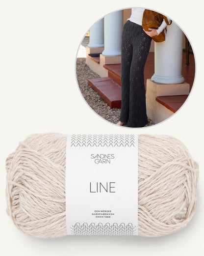 Summer Pants | Airy delicate lace pattern from Line by Sandnes Garn