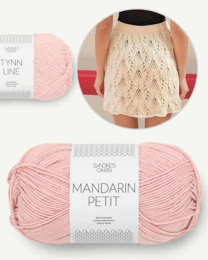 Jupe d'été courte | jupe courte en Mandarin Petit et Tynn Line avec un motif enchanteur
