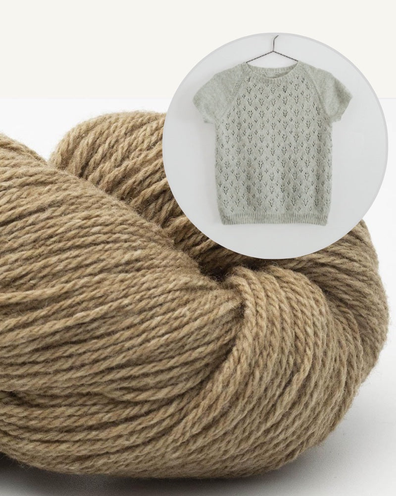 Summerwood Tee Woodlandsknits mit Bio Balance von BC Garn sand