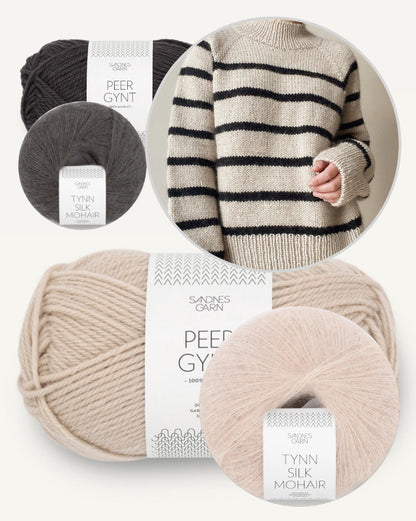 Novemberknits Sunde Winter Sweater mit Peer Gynt und Tynn Silk Mohair von Sandnes Garn 10