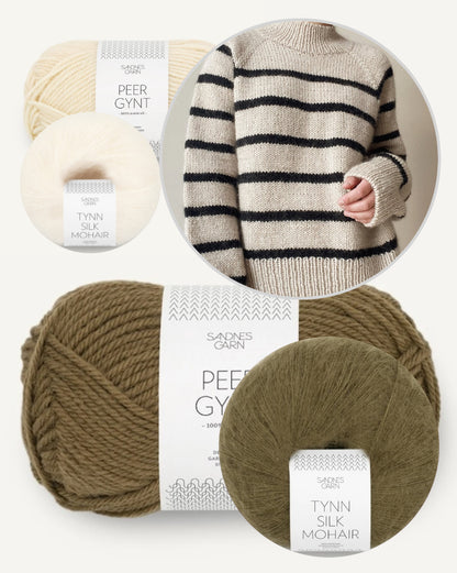 Novemberknits Sunde Winter Sweater mit Peer Gynt und Tynn Silk Mohair von Sandnes Garn 9