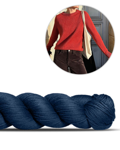 Suzie Sweater - tricoté avec un fil | Le pull polyvalent en Lovely Merino Treat de Rosy Green Wool