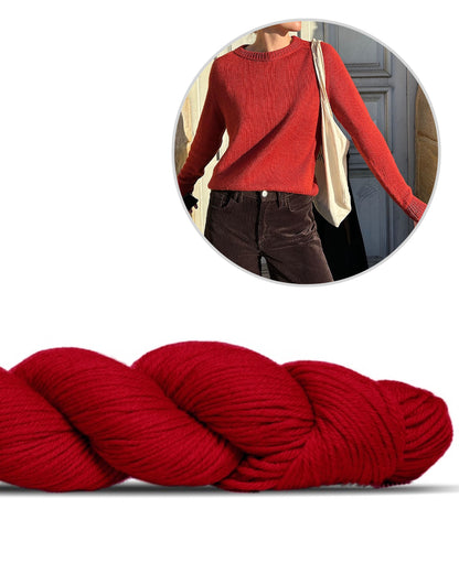 Suzie Sweater - tricoté avec un fil | Le pull polyvalent en Lovely Merino Treat de Rosy Green Wool