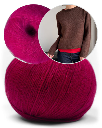 Suzie Sweater - double strand | velvety soft from Merino Baby and Manada by Pascuali