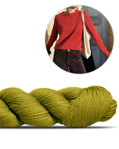 Suzie Sweater - tricoté avec un fil | Le pull polyvalent en Lovely Merino Treat de Rosy Green Wool