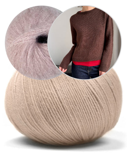 Suzie Sweater - double strand | velvety soft from Merino Baby and Manada by Pascuali