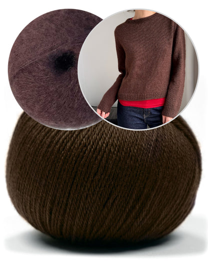 Suzie Sweater - double strand | velvety soft from Merino Baby and Manada by Pascuali