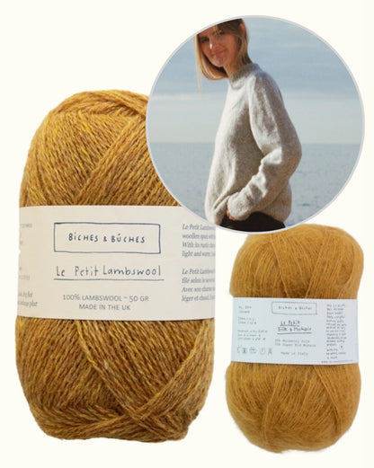 Sweater No. 19 | Pullover mit Sattelschulter aus Le Petit Lambswool und Le Petit Silk Mohair von Biches & Bûches