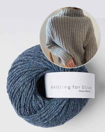 Sweater No. 19 | oversize Zopfmuster aus Heavy Merino von Knitting for Olive
