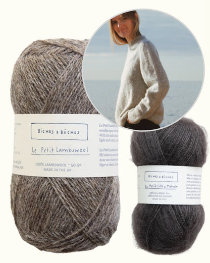 Sweater No. 19 | Pullover mit Sattelschulter aus Le Petit Lambswool und Le Petit Silk Mohair von Biches & Bûches
