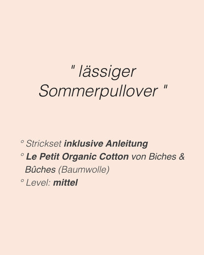 Pull n° 95 | le pull d'été parfait en coton bio Le Petit de Biches & Bûches