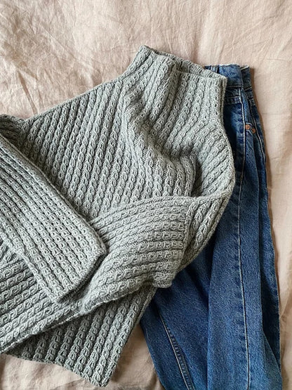 Sweater No. 19 | oversize Zopfmuster aus Heavy Merino von Knitting for Olive
