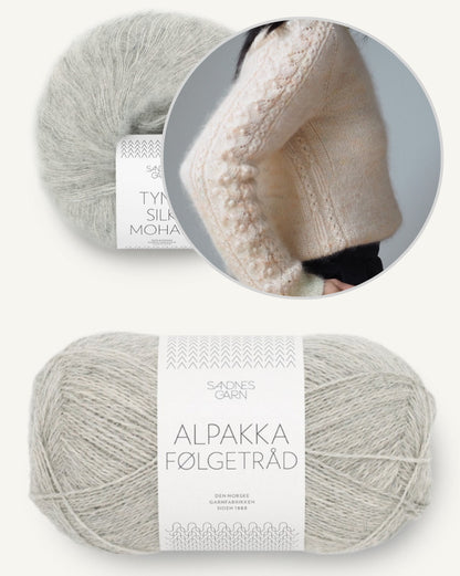 Tea of Heaven Sweater von Joanna Ang mit Alpakka Folgetrad und Tynn Silk Mohair von Sandnes Garn 10