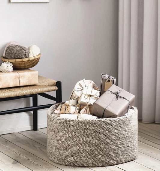 Grand panier | pour un rangement charmant en Fritidsgarn et Mini Alpakka de Sandnes Garn