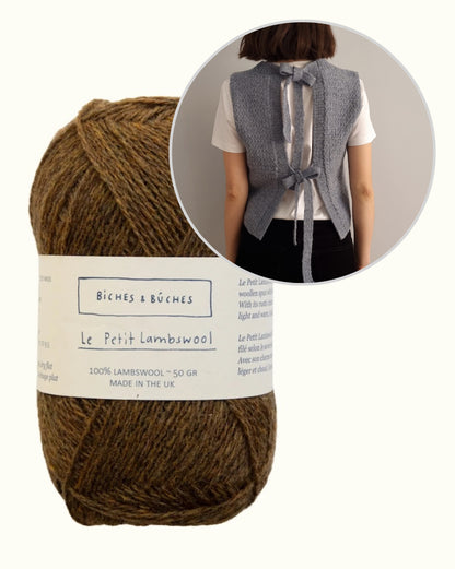 Terra Vest | de jolis rubans en Le Petit Lambswool de Biches & Bûches