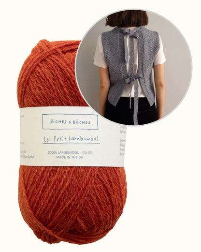 Terra Vest | de jolis rubans en Le Petit Lambswool de Biches & Bûches
