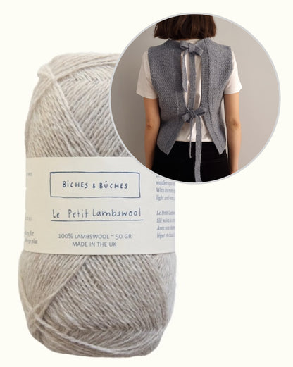 Terra Vest | de jolis rubans en Le Petit Lambswool de Biches & Bûches