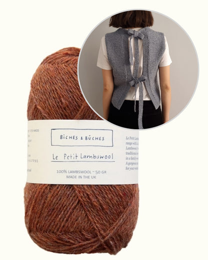 Terra Vest | de jolis rubans en Le Petit Lambswool de Biches & Bûches