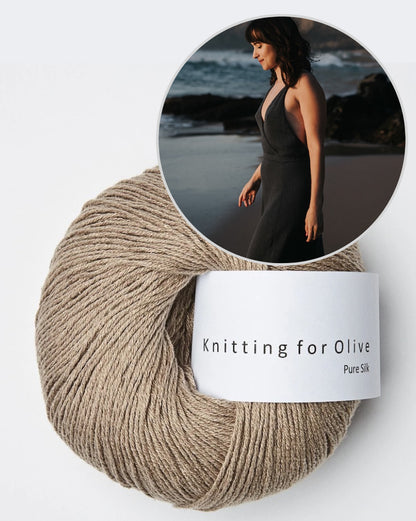 THE GIRL Dress | Silhouette délicate en pure soie de Knitting for Olive