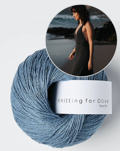 THE GIRL Dress | Silhouette délicate en pure soie de Knitting for Olive
