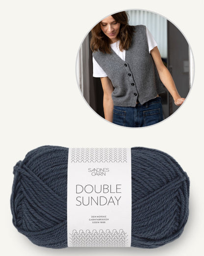 Toni Vest | Gilet décontracté en Double Sunday de Sandnes Garn
