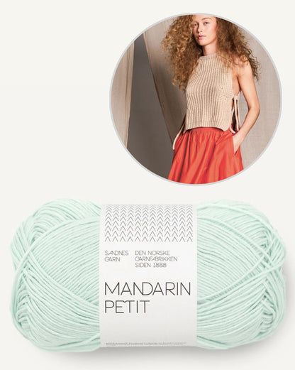 Gilet d'été haut | délicat et décontracté avec Mandarin Petit de Sandnes Garn