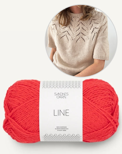 Tulipan Tee | delicate blossoms made from Line by Sandnes Garn
