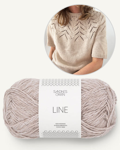Tulipan Tee | delicate blossoms made from Line by Sandnes Garn